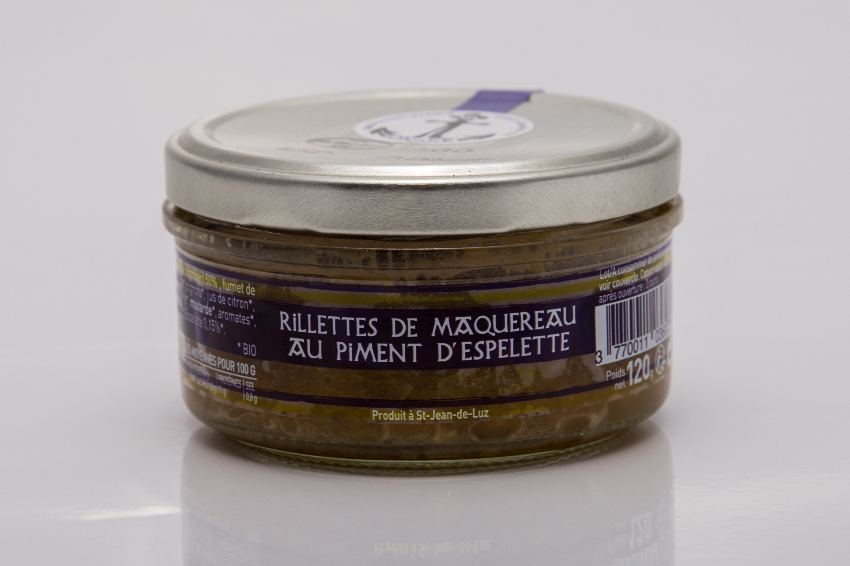 Rillettes Maquereaux Saint Jean de Luz au Piment d'Espelette 120g